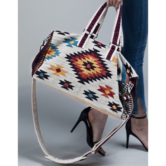 BOHO WEEKENDER DUFFLE BAG ~  NAVAJO - Picture 5 of 8